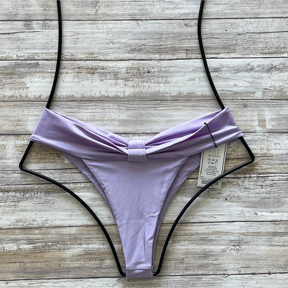 FAE Swim Gizele Hipster High Cut Bikini Bottom - Cosmos - Sz M NWT